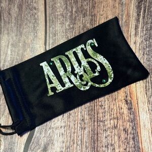 NEW Black Drawstring Pouch with Aries Design Item #PHK6755